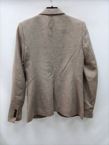 MASSIMO DUTTI. Blazer beige lana T.36