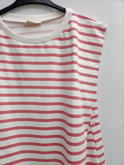 CARLOTA&amp;CO. Striped sleeveless T-shirt TL