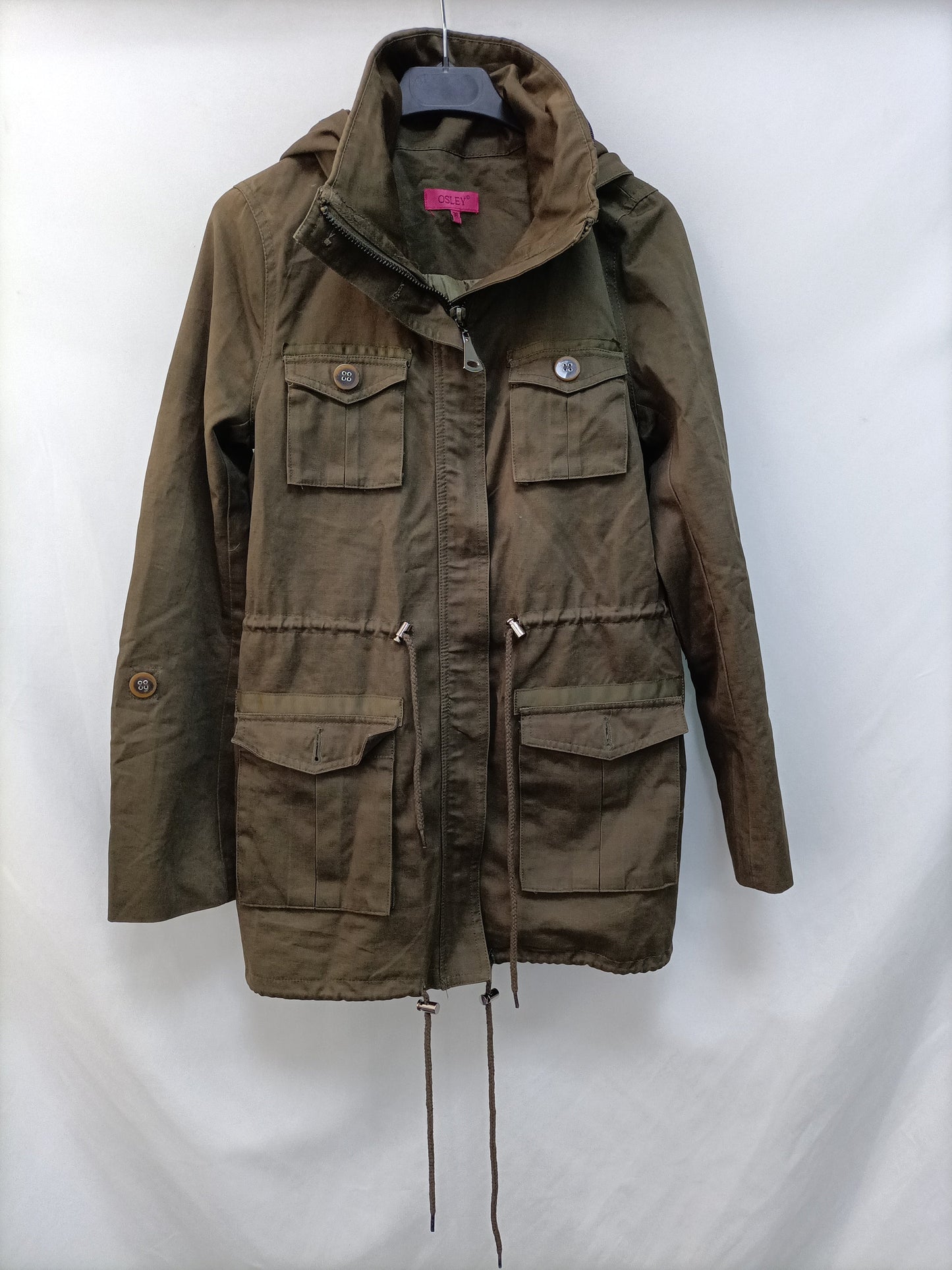 OSLEY. Light green parka size 36