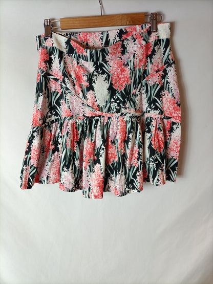 MAGNOLYA. Short floral skirt S.1(36)