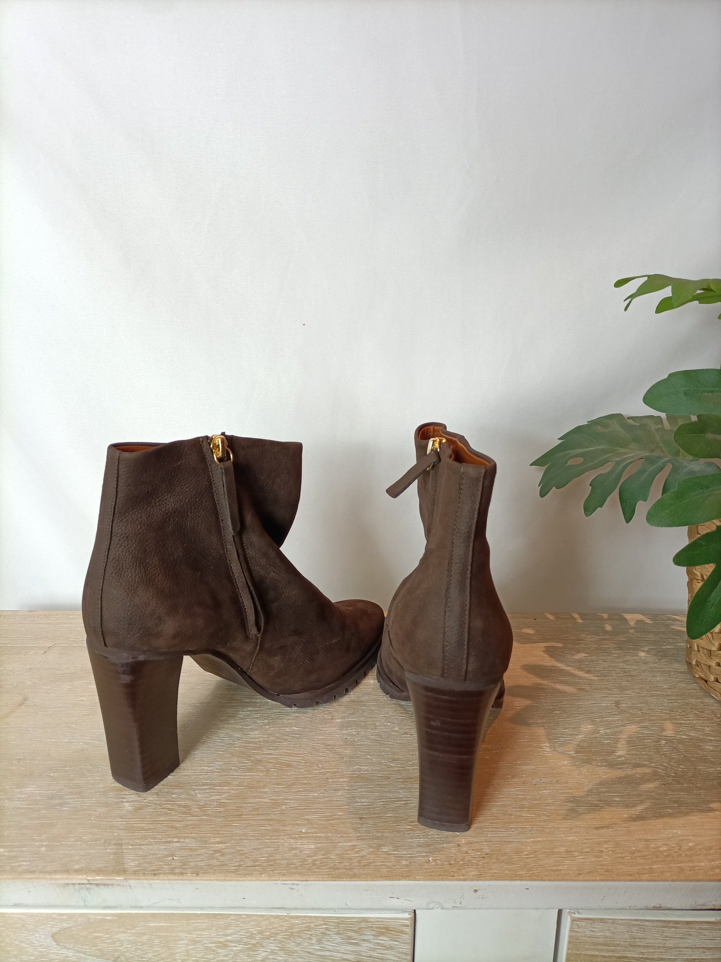 MASSIMO DUTTI. Botines marrones T.39(tara)