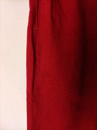 OTHERS. Red linen flowy trousers. Size 36