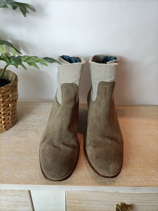 ZADIG&VOLTAIRE . Botines doble textura. T 39 (tara)