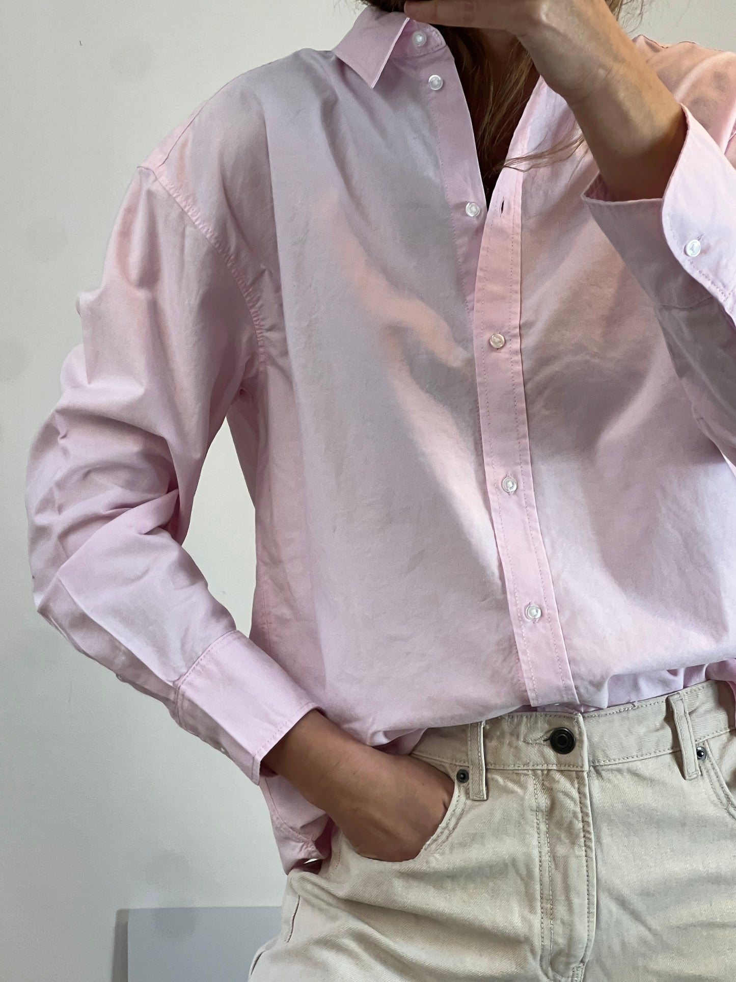 H&amp;M. Light pink oxford shirt. TM