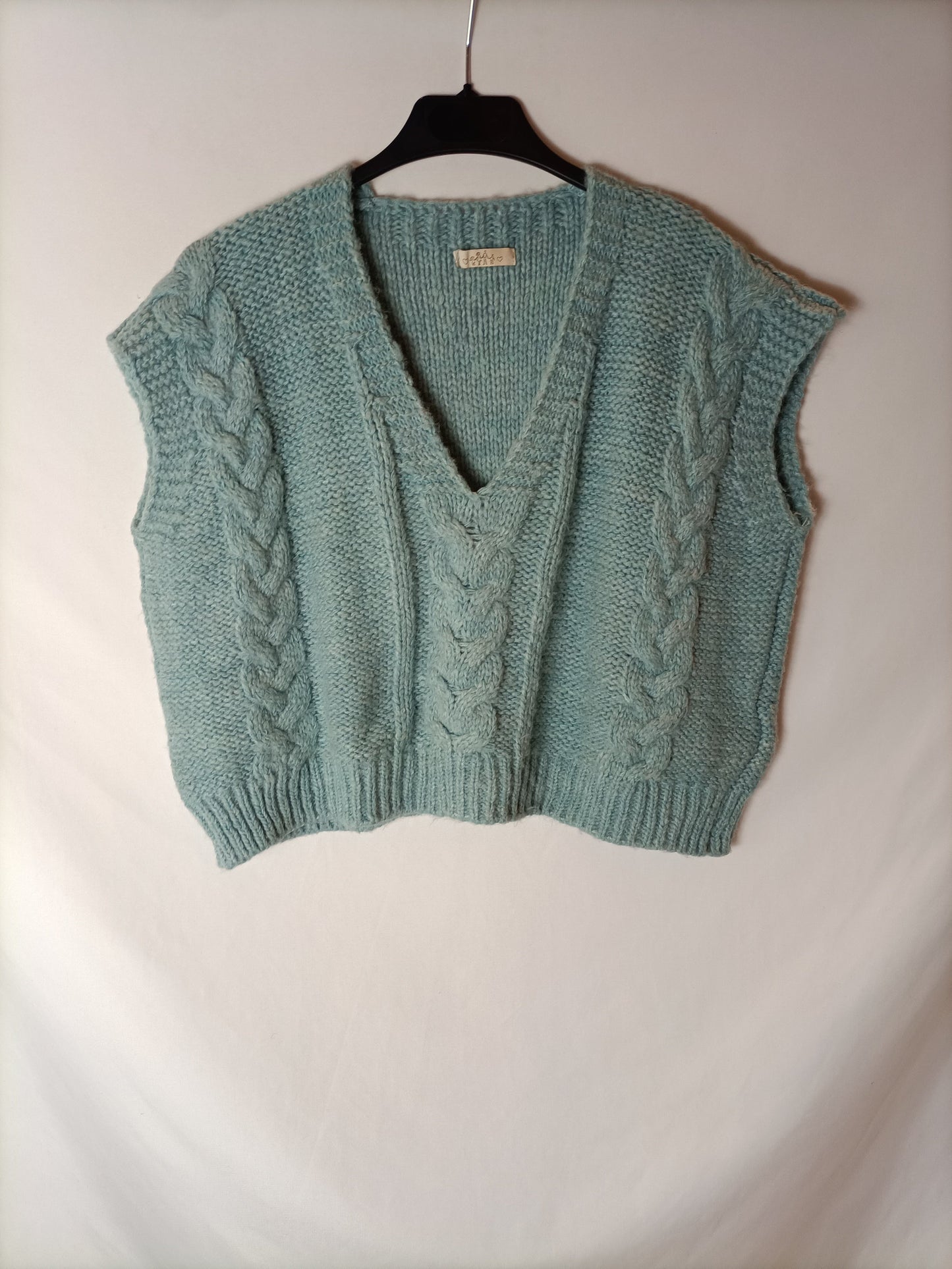 OTRAS. Chaleco cortito azul T.s