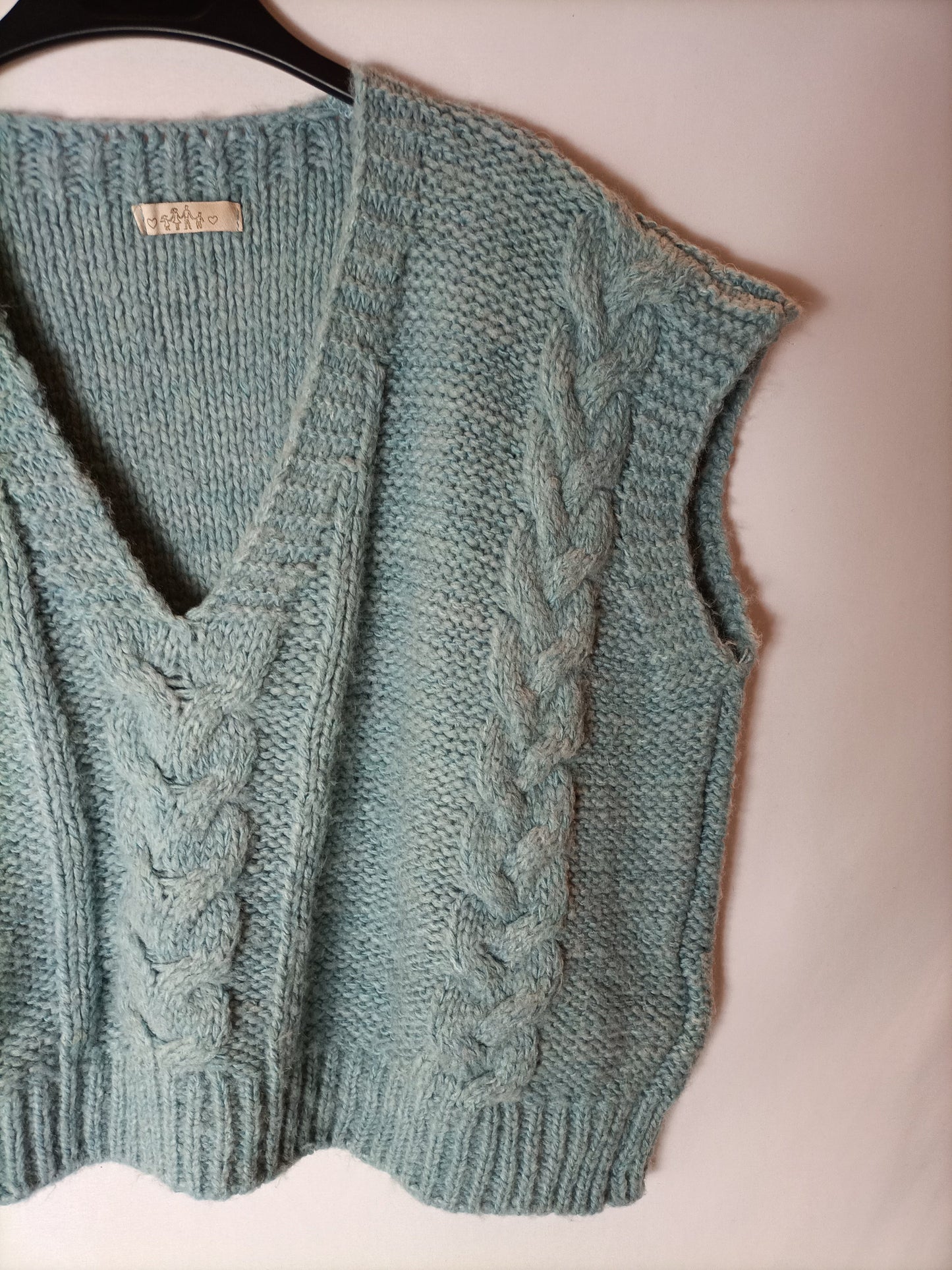 OTRAS. Chaleco cortito azul T.s