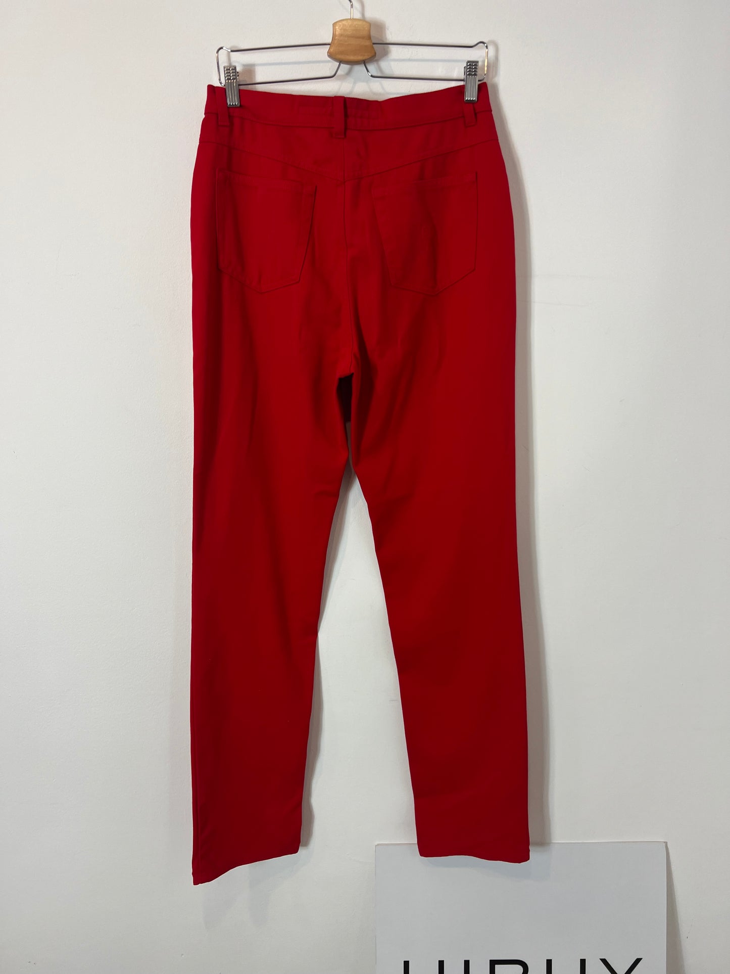 ESCADA SPORT. Red straight-leg trousers. Size 40