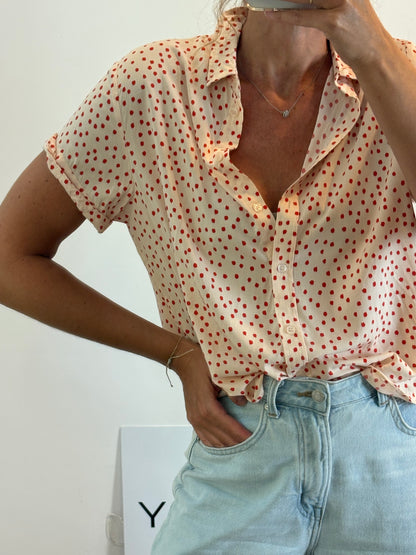 SAMSOE SAMSOE. Light pink printed blouse. TS