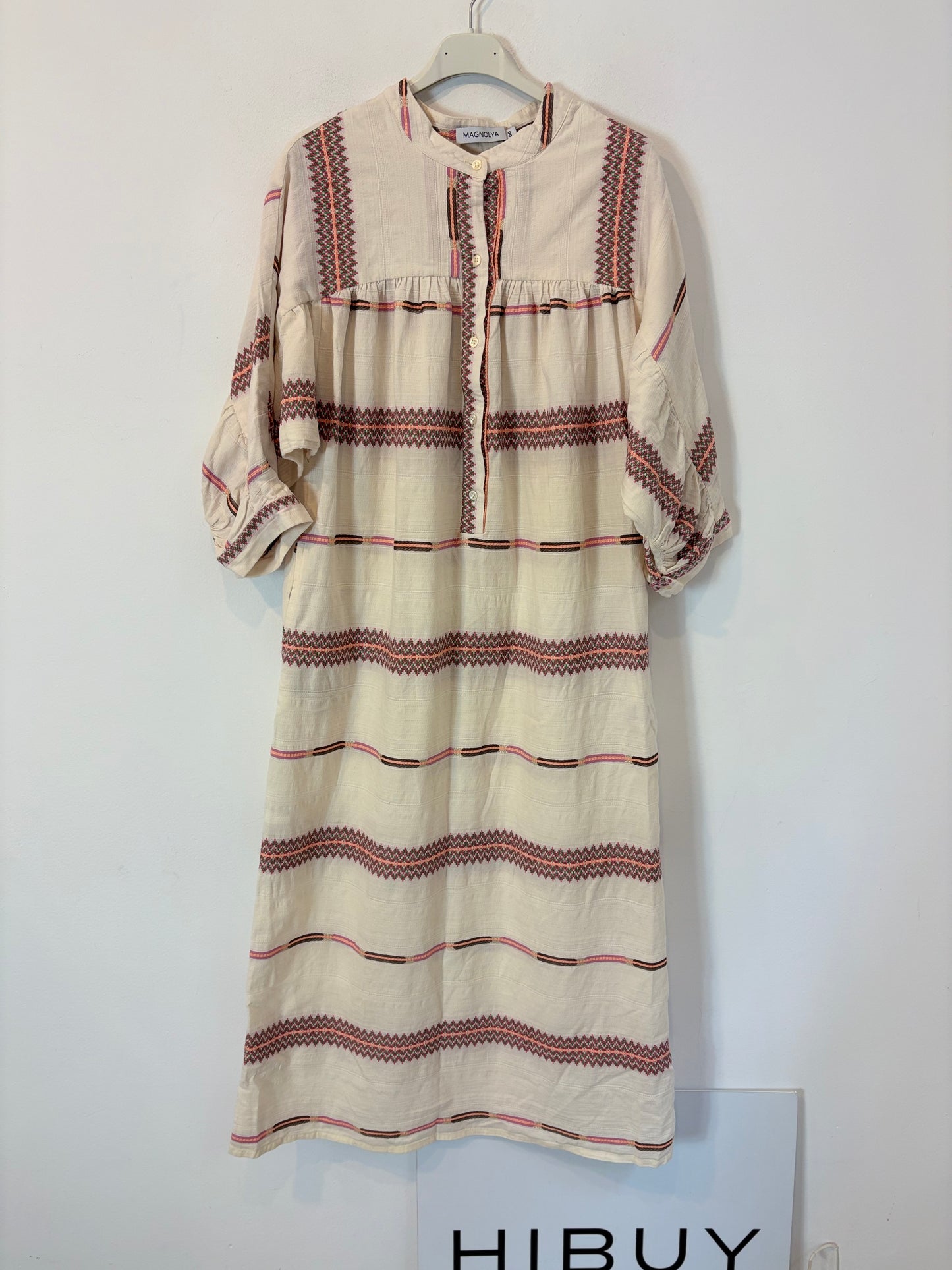 MAGNOLYA. Vestido largo bordados colores. T 00 (S)