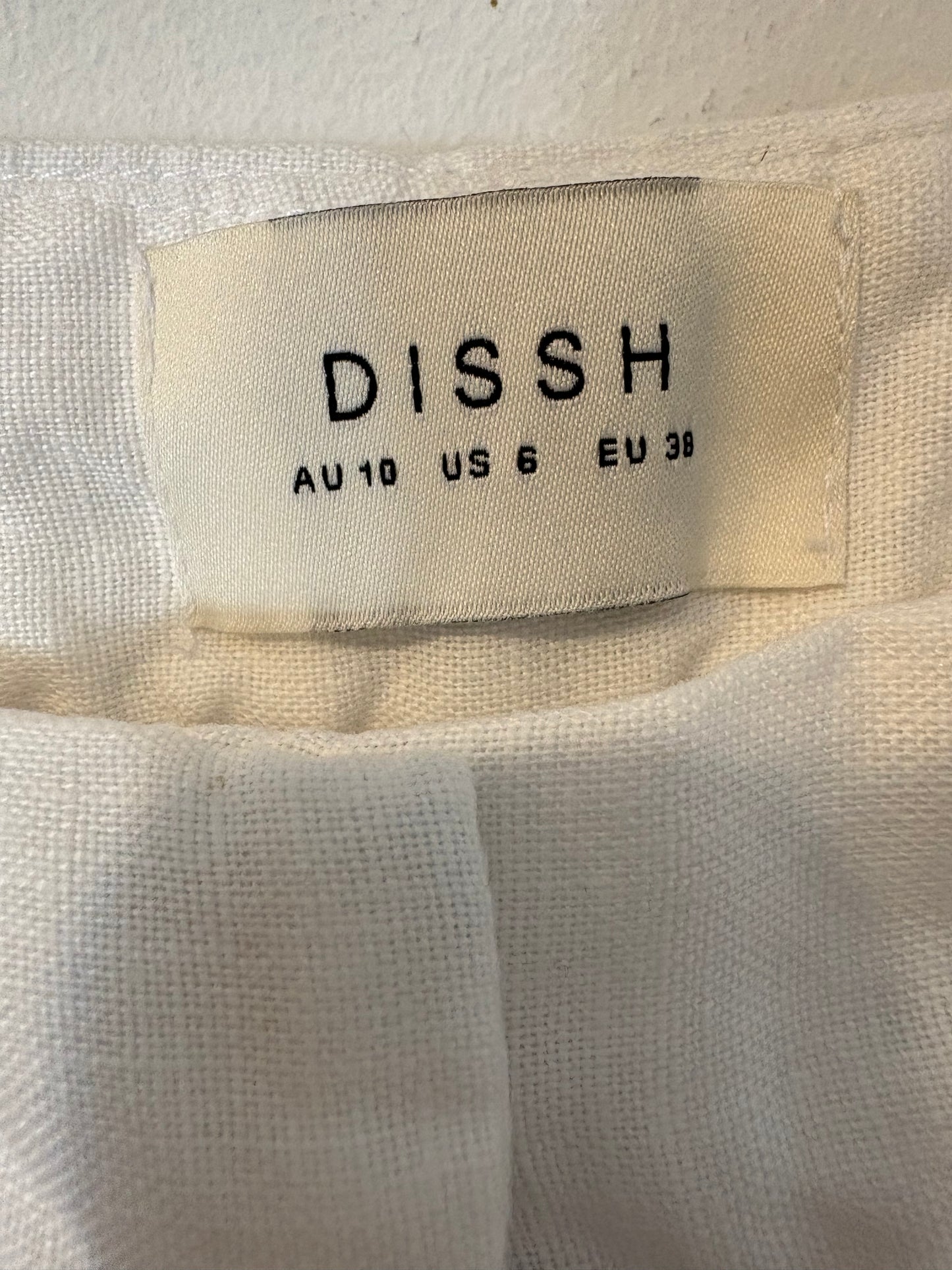 DISSH. Bermuda blanca lino