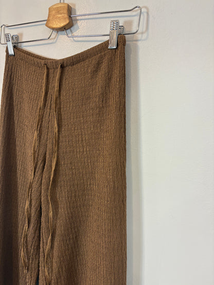 ZARA. Brown gathered set. TS