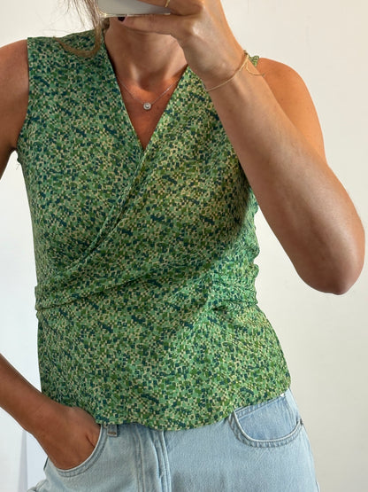 ERRE. Top verde cruzado. T M