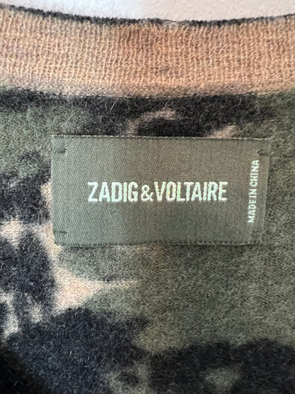 ZADIG&VOLTAIRE. Jersey estampado verdes lana. T S