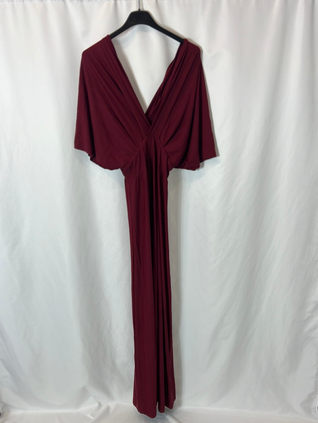 OTHERS. Long maroon lycra dress. XS/S