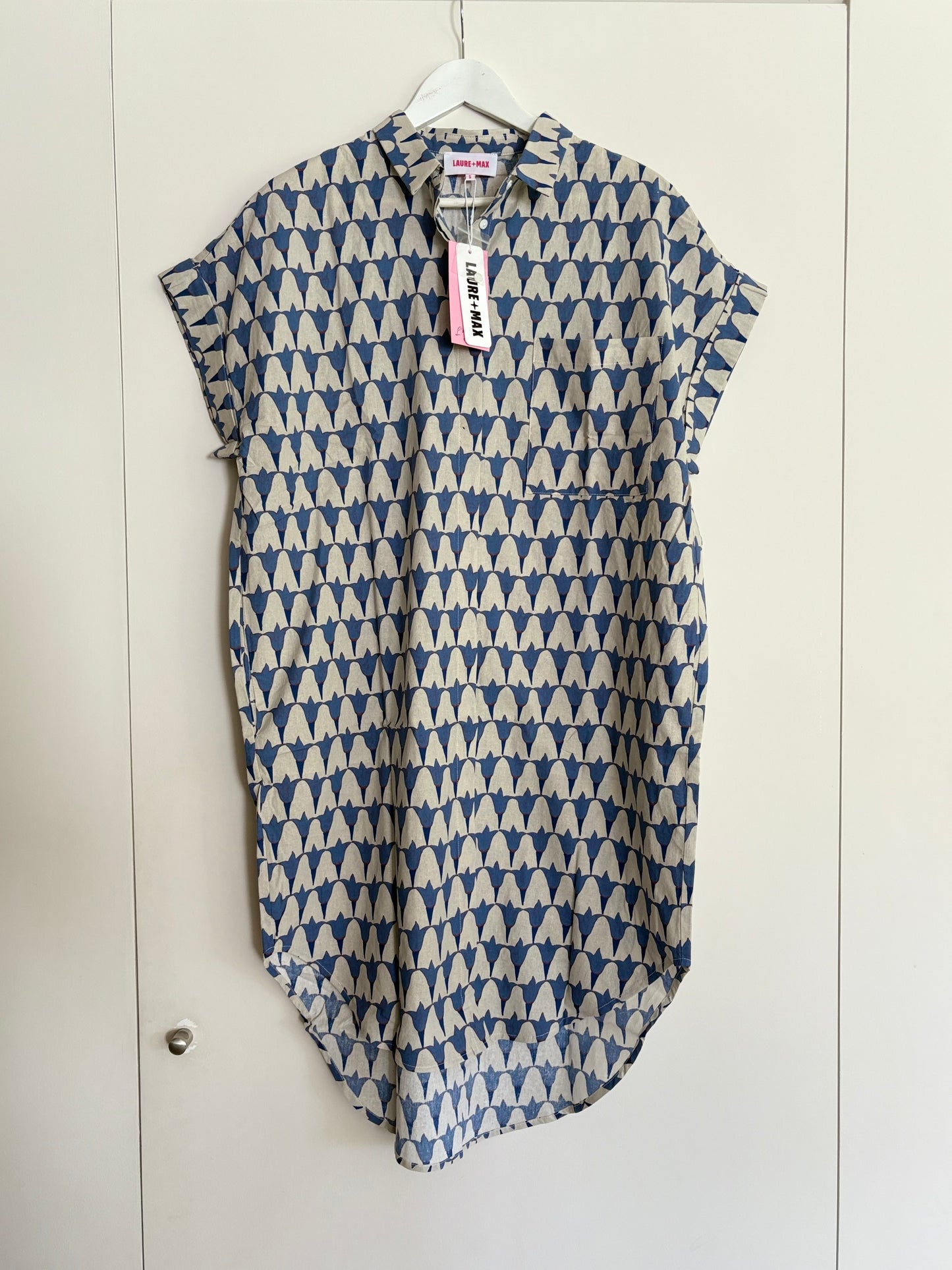 LAURE+MAX. Vestido estamapdo con lino