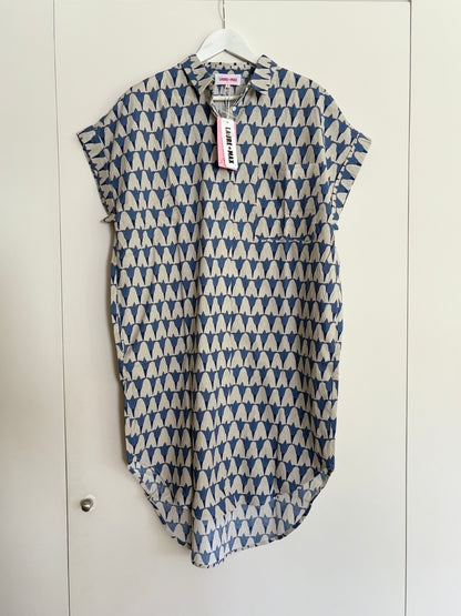 LAURE+MAX. Vestido estamapdo con lino