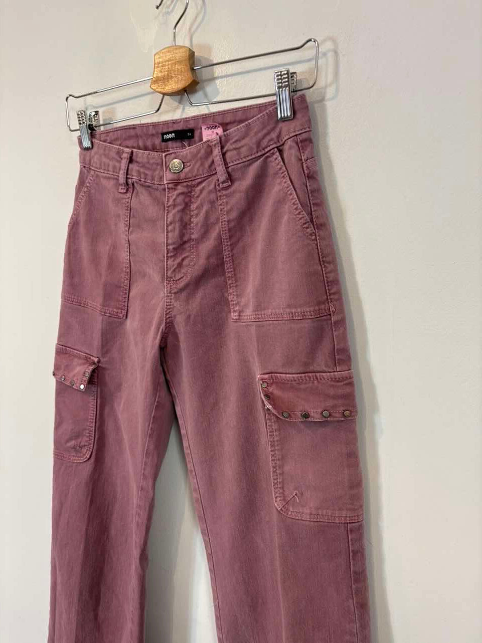 NOON. Denim malva bolsillos