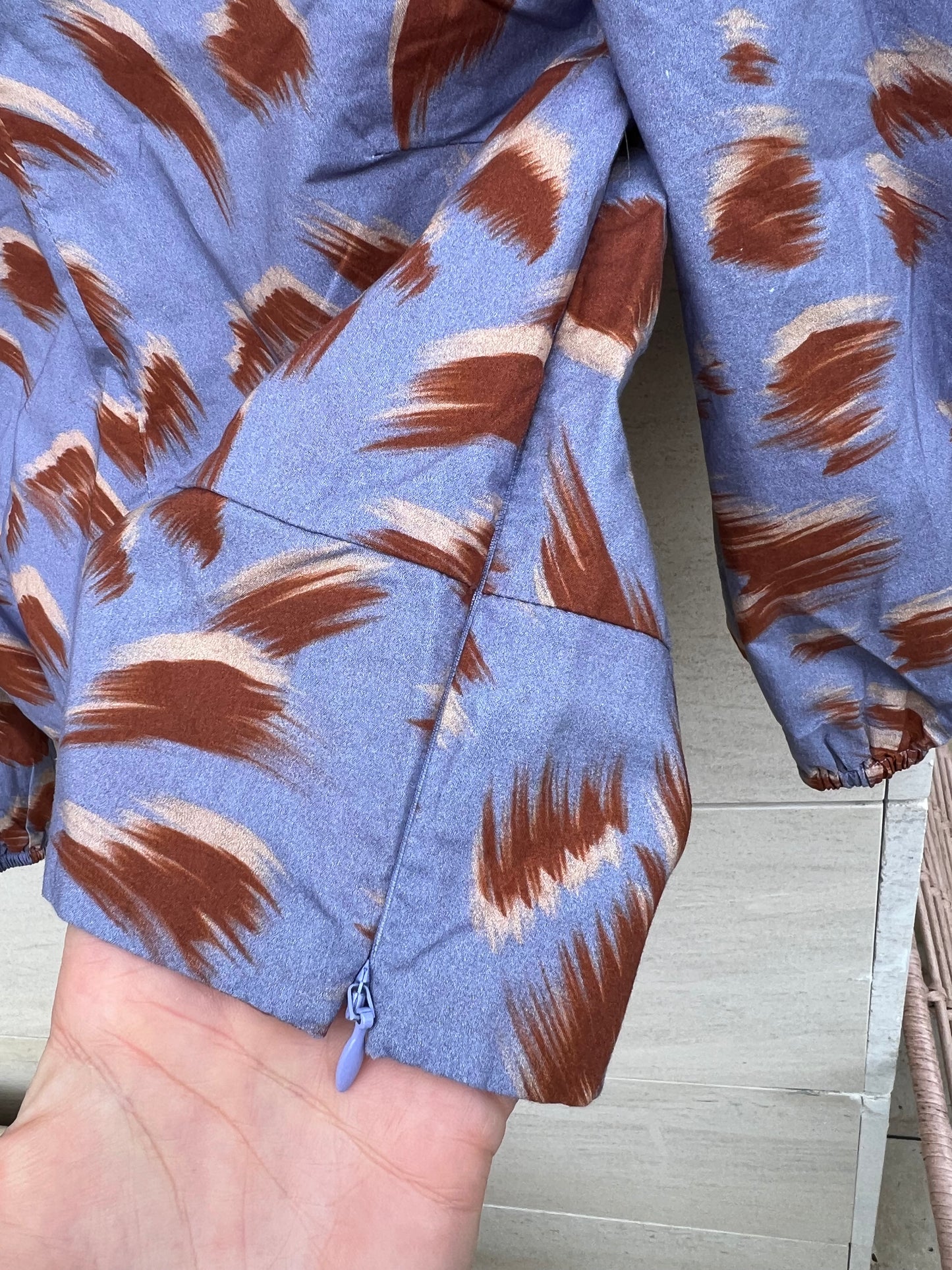 MIMOKI. Top morado estampado  T.s/m