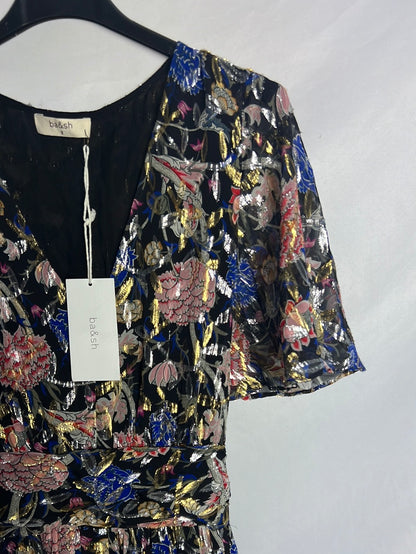 BA&SH. Vestido largo estampados brillo. T 2(M)