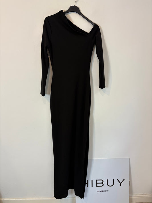 SOLACE LONDON. Vestido largo negro abertura