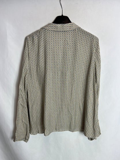 ZARA. Printed beige blouse. T.L.