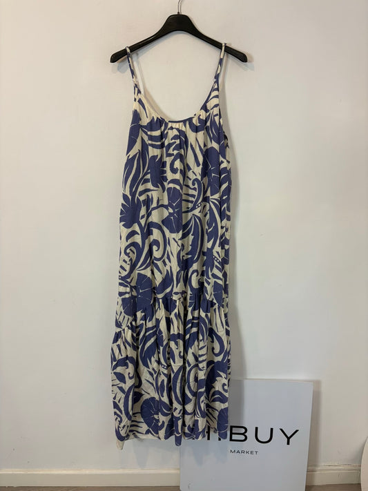 Vestido largo estamapdo azules