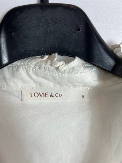 LOVIE&CO. Blusa blanca troquelada T.s