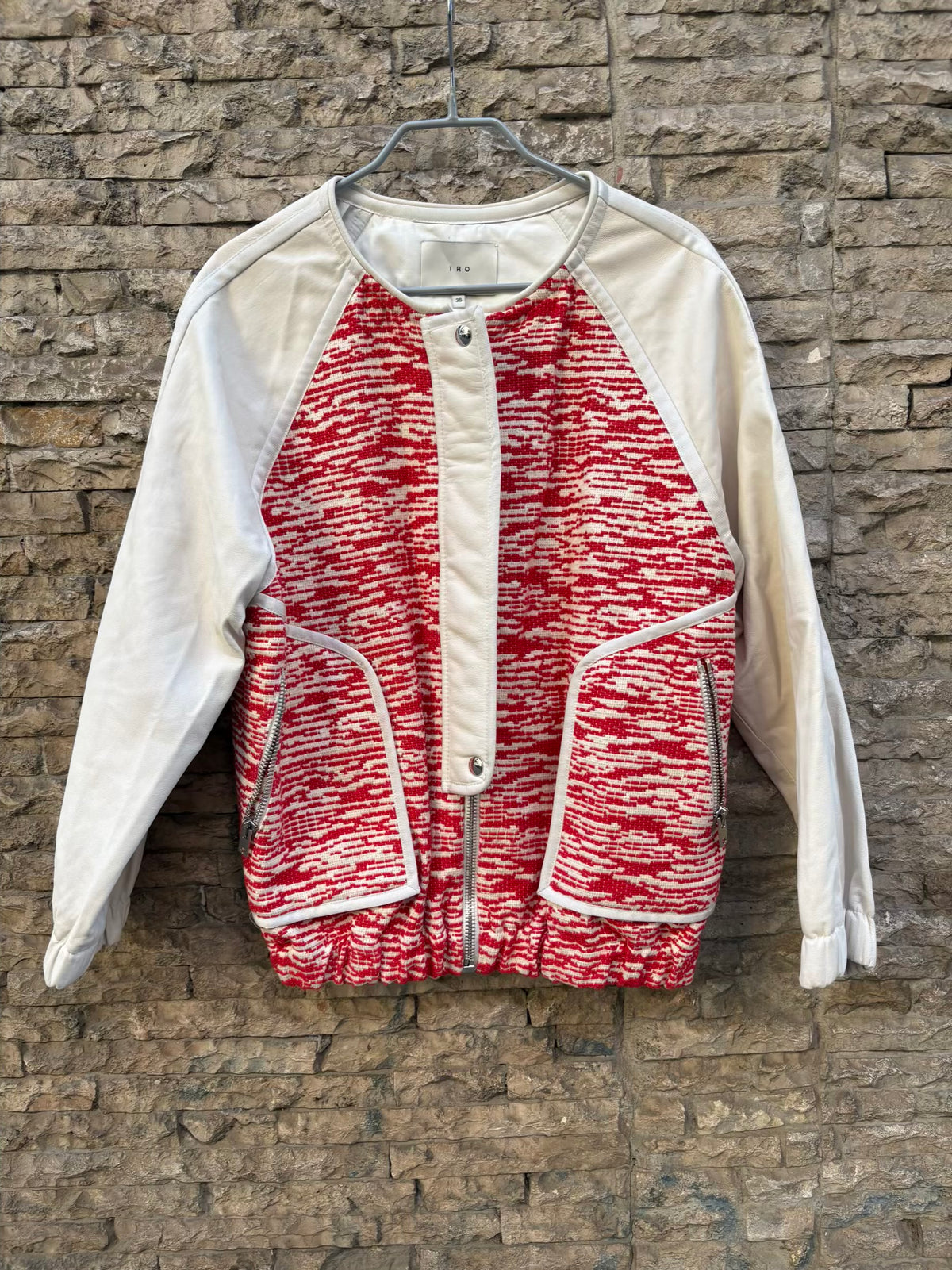 IRO. Chaqueta bicolor con peil