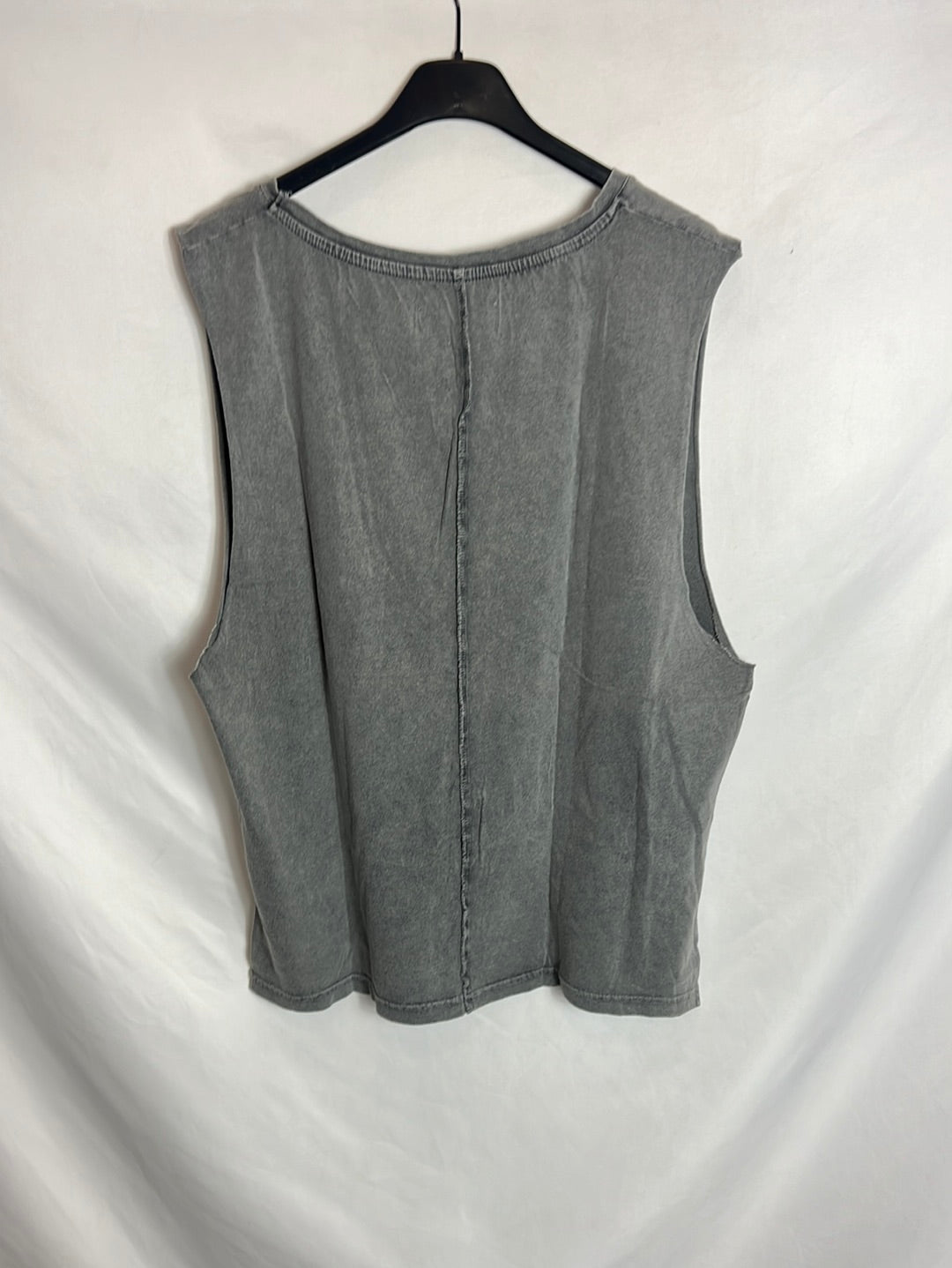 ANINE BING. Camiseta gris sin mangas. T M/L