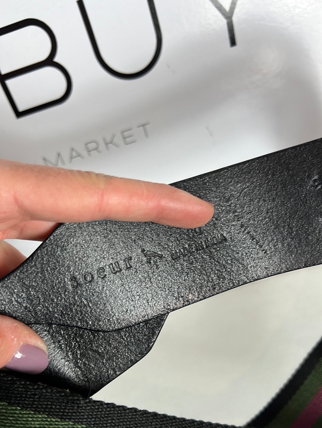 SOEUR. Cinturón doble textura. T 80