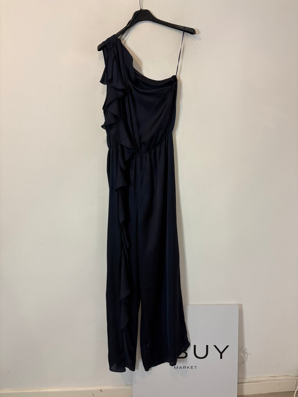 ZARA. Mono largo azul asimetrico