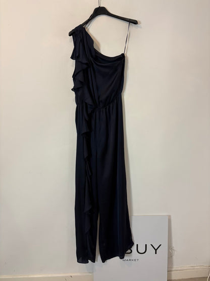 ZARA. Mono largo azul asimetrico