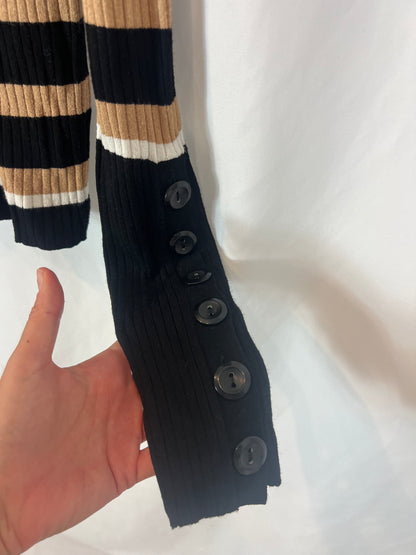 ZARA. Jersey rayas canalé. T M