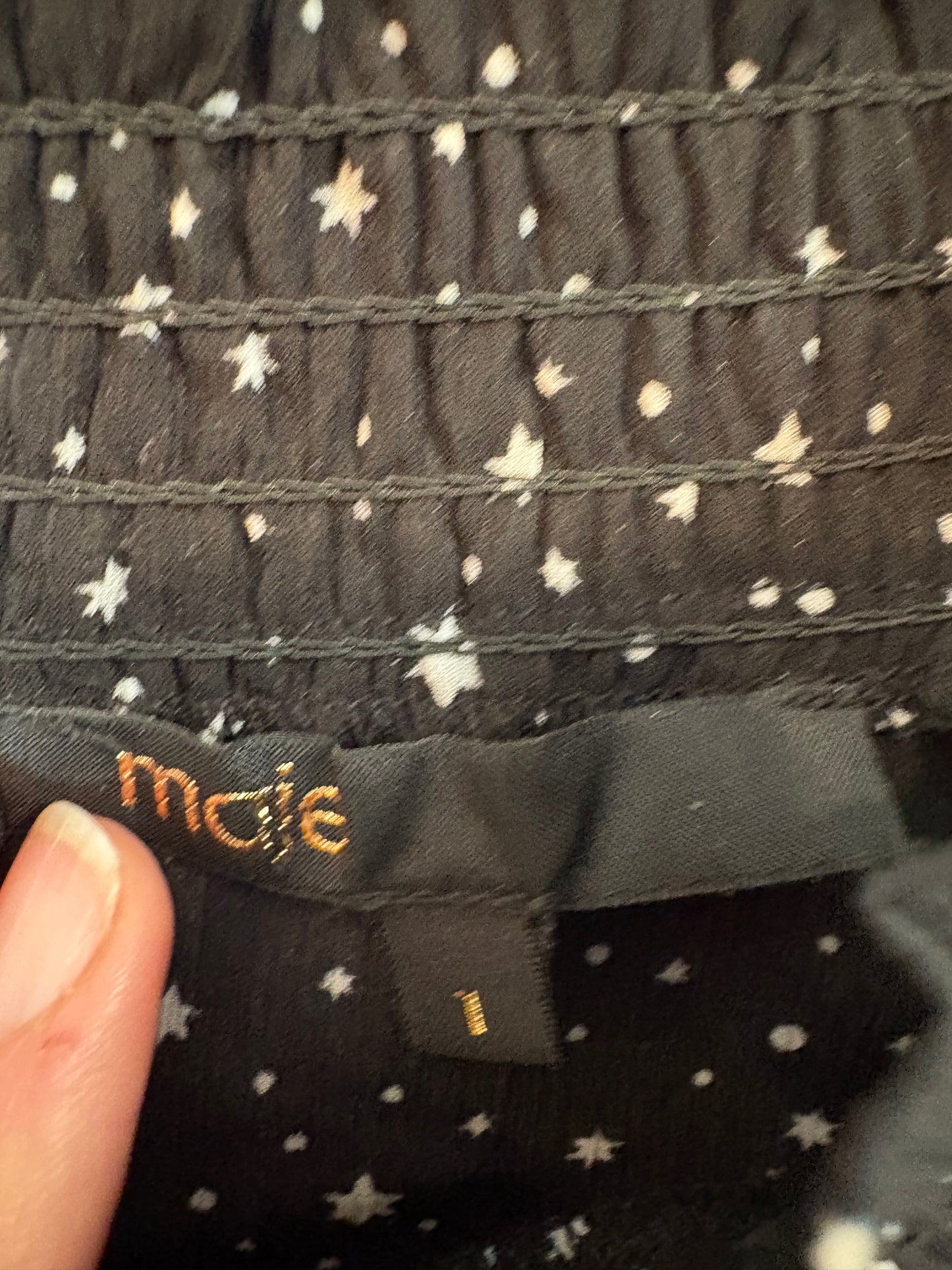 MAJE. Black star blouse S.1(s)