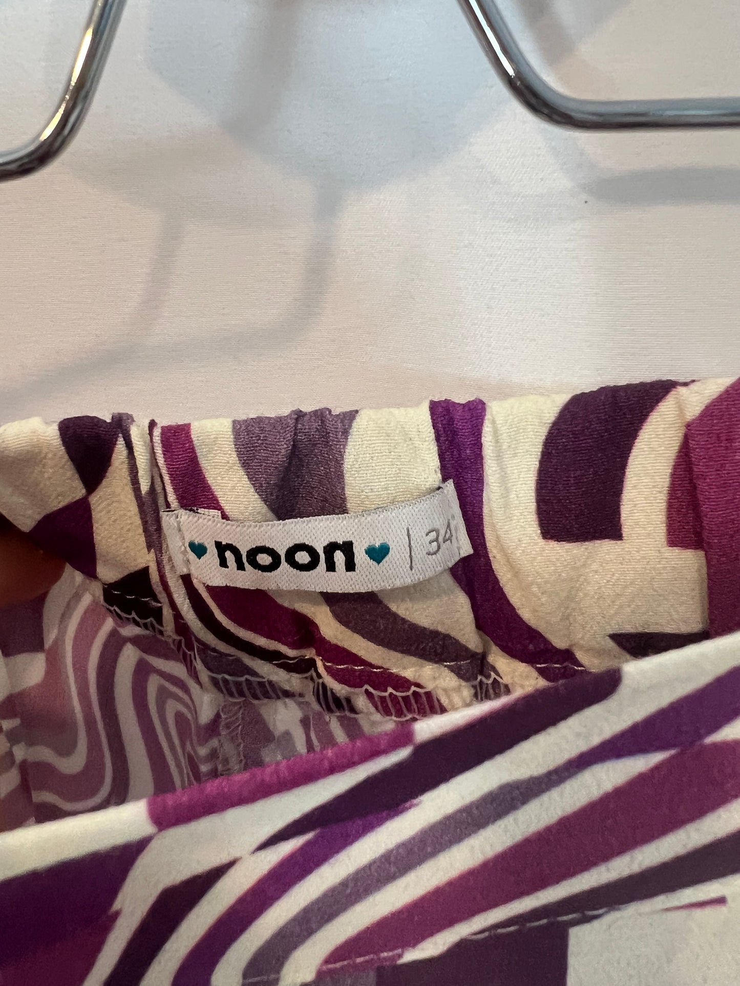 NOON. Retro print flowy trousers. Size 34