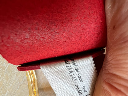 UTERQÜE. Cinturón rojo piel. T 75