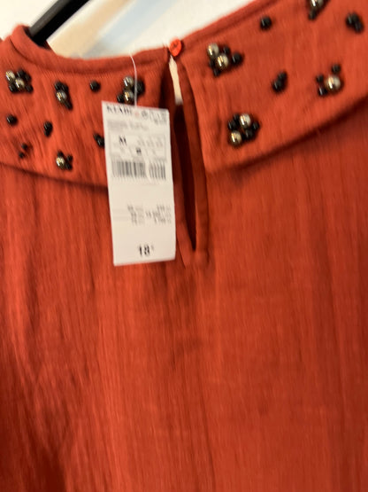 KIABI. Beaded tile blouse with TM collar