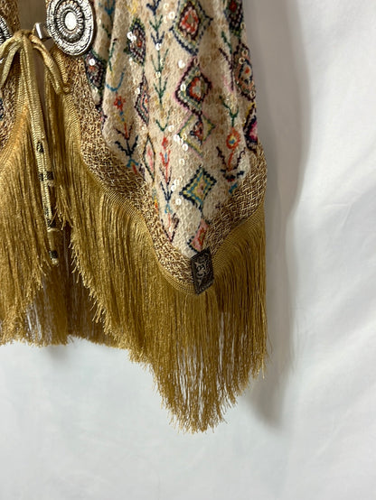 JOT. Chaleco lentejuelas y flecos TU