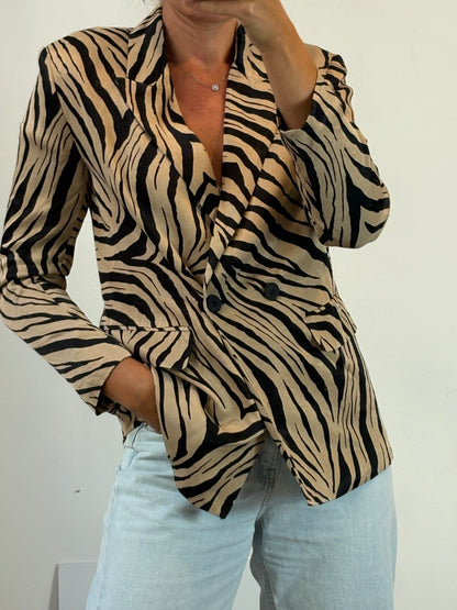 ZARA. Flowing two-tone suit jacket. Size XS/A