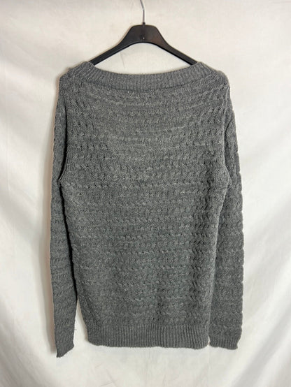 OTHERS. Grey cable-knit sweater TM