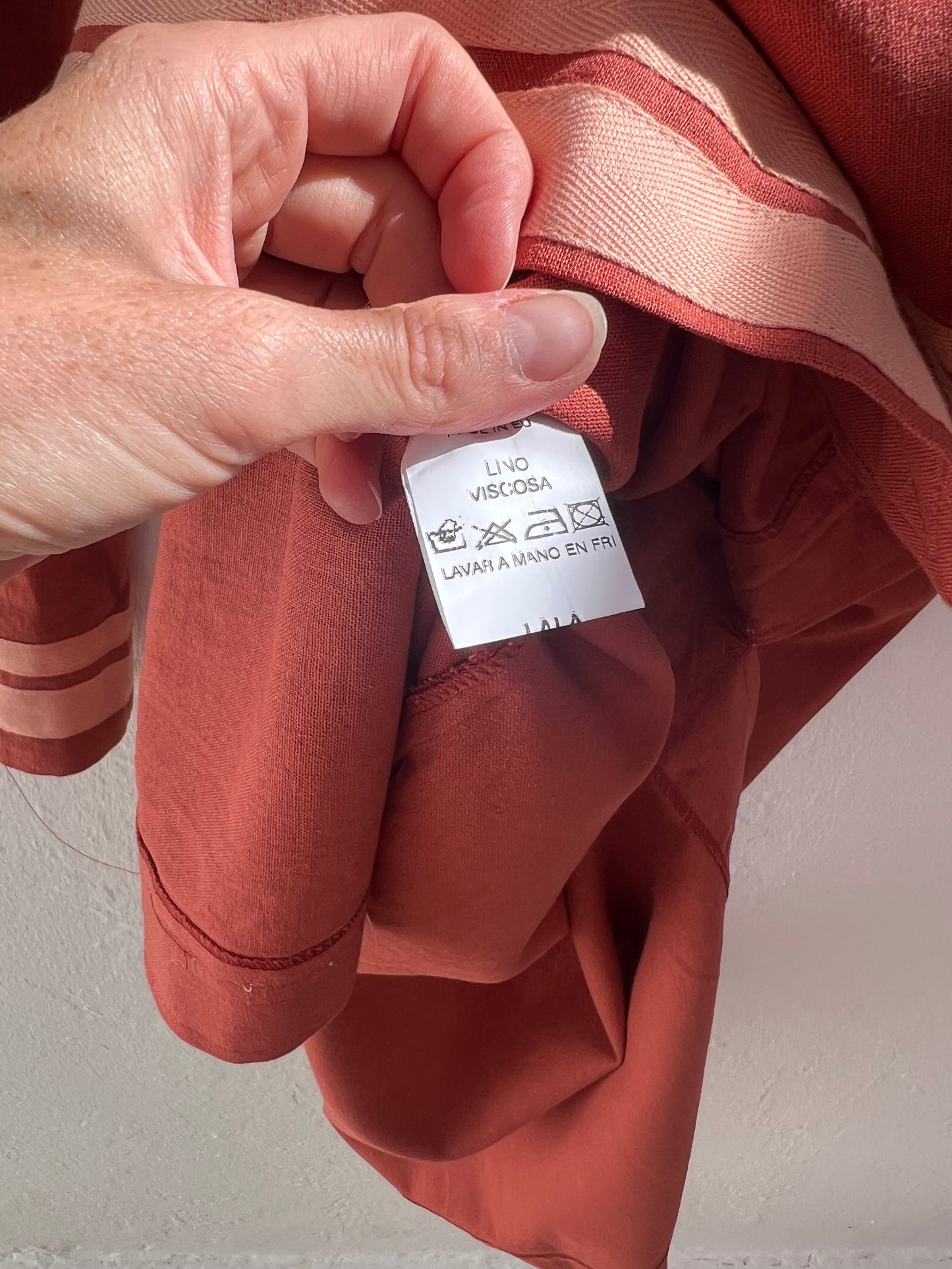 JUAN AVELLANEDA BY SEE IUO. Vestido teja lino T.m