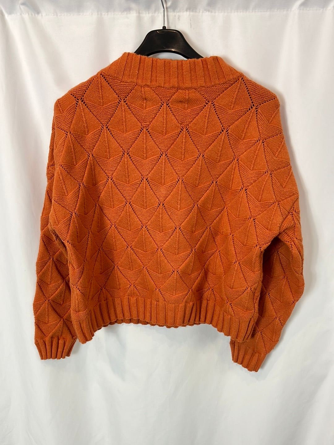 CHARLISE. Jersey naranja rombos T.s