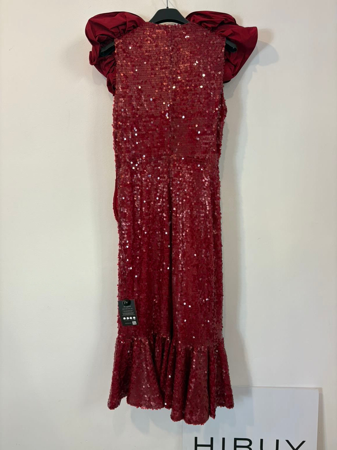 REDONDO BRAND. Vestido midi lentejuelas maxi flor