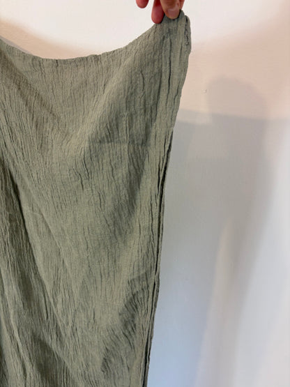 MASSIMO DUTTI. Vestido asimétrico lino T.xs