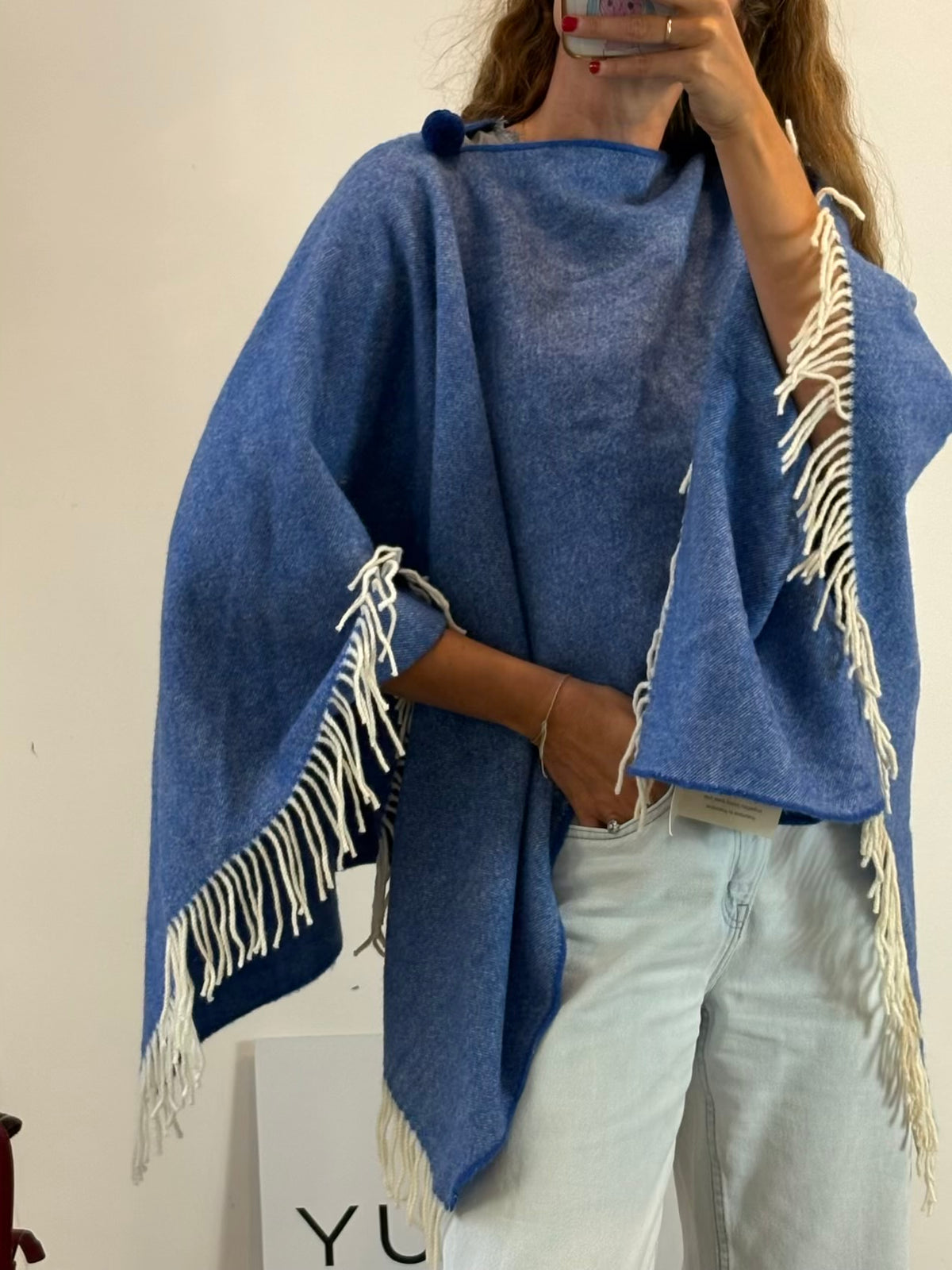 ZARA. Long pink ribbed poncho Tm