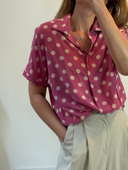 SAKS FIFTH AVENUE . Camisa seda vintage