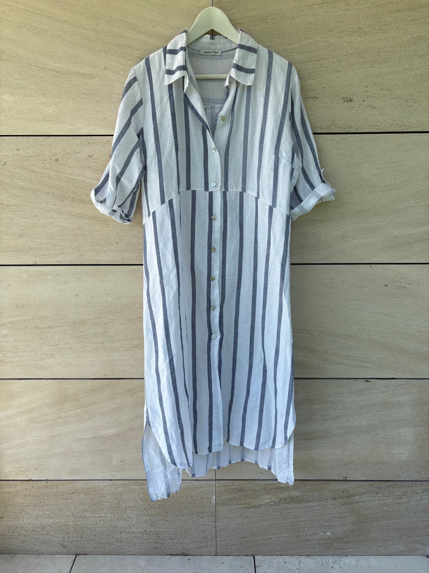 OTHER. Striped shirt dress with linen. TM