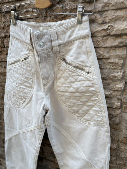 ISABEL MARANT. Denim beige costuras