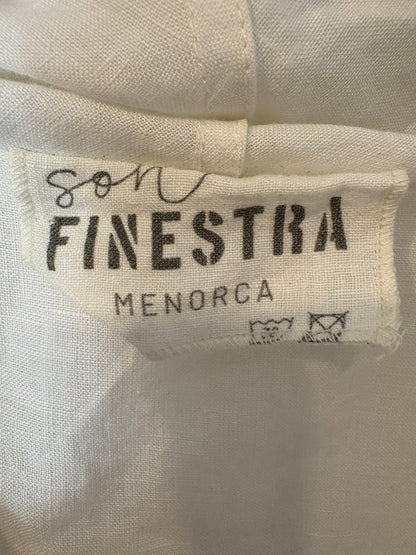 SON FINISTRA. Chaleco lino blanco