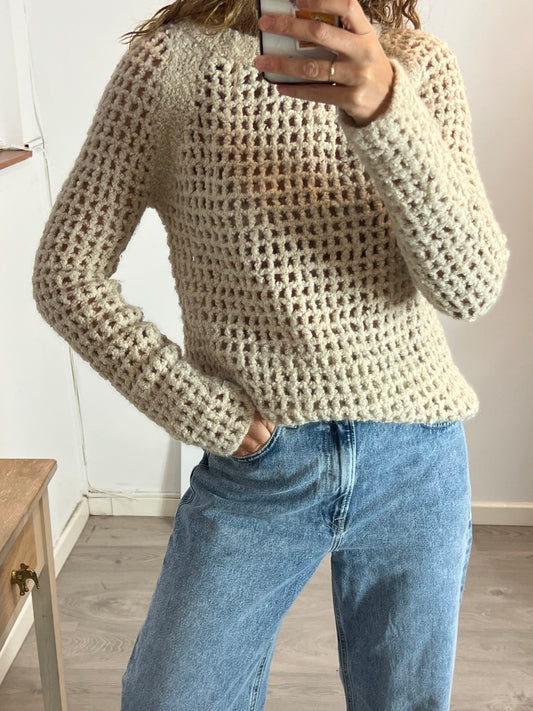 ZADIG&VOLTAIRE . Jersey beige punto abierto. T S